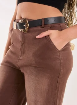 Acid Wash Wide Leg Jeans