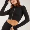 Active Rib Double Zip Top