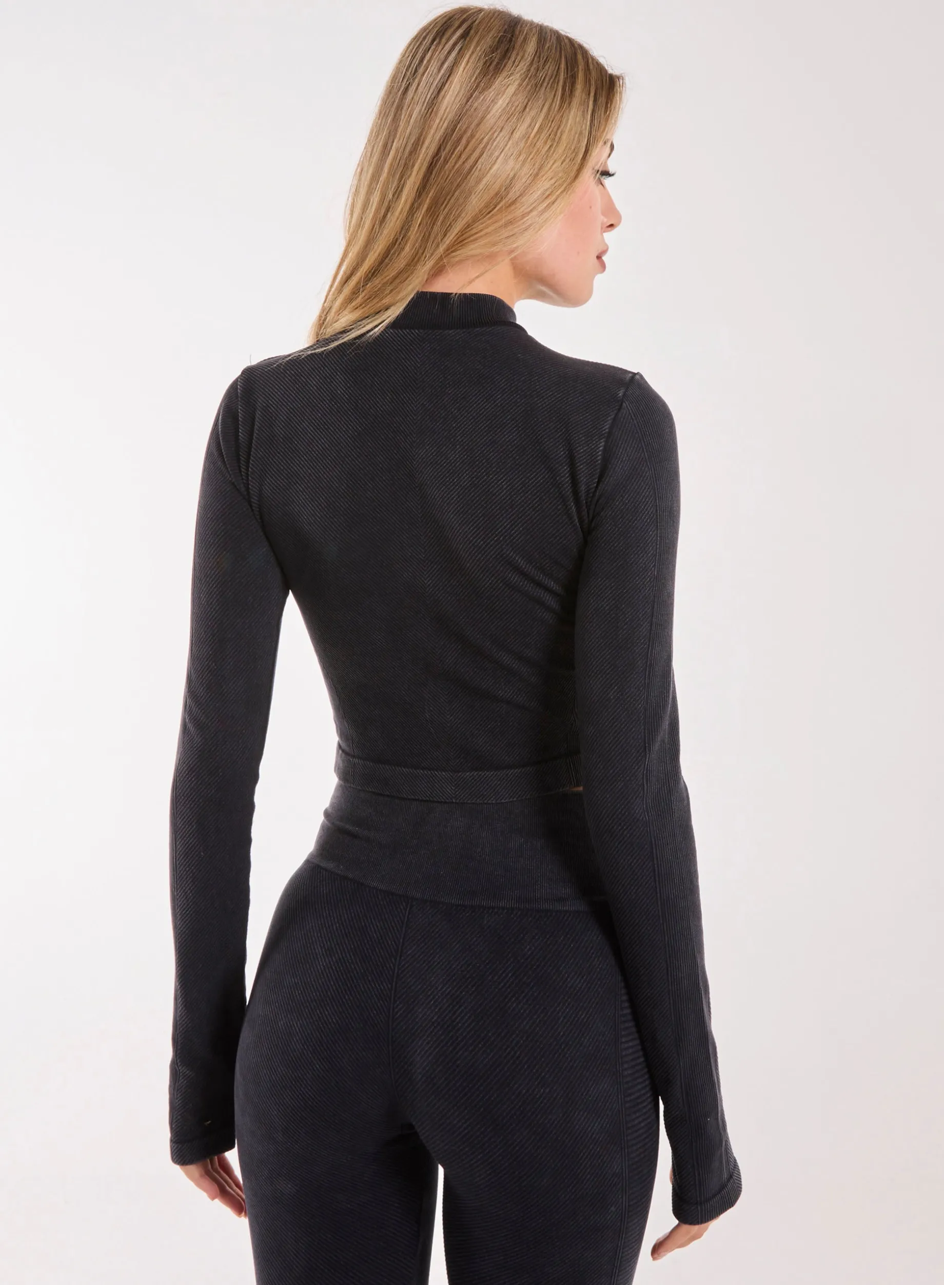 Active Rib Double Zip Top