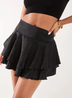 Animal Jacquard Ruffle Skort
