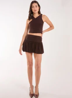 Asymmetric Strap Crop Top