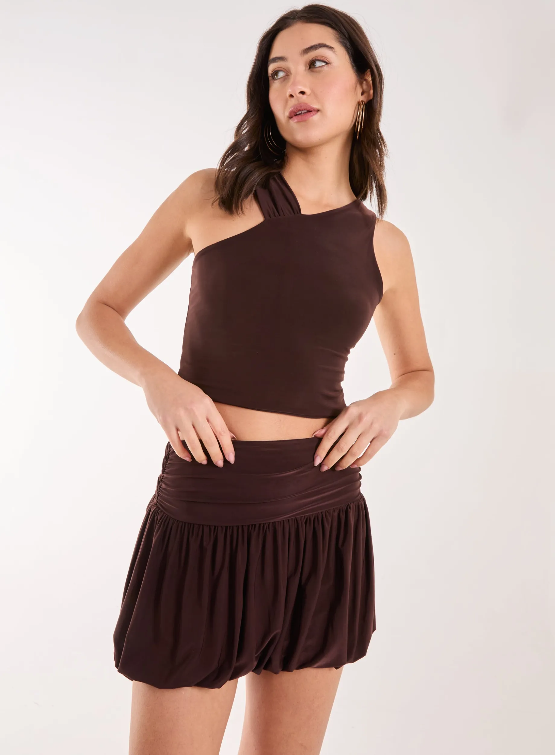Asymmetric Strap Crop Top