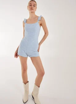Back Detail Broderie Playsuit