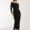 Bardot Ribbed Knit Maxi Dress