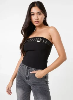Belted Bandeau Top