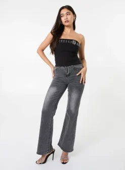Belted Bandeau Top