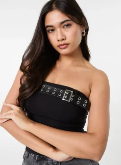 Belted Bandeau Top