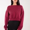 Boston Silk Detail Crop Sweater