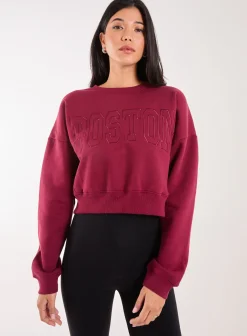 Boston Silk Detail Crop Sweater