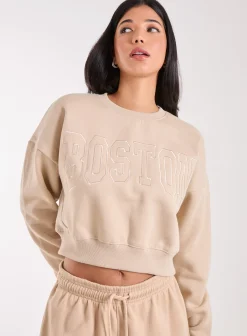 Boston Silk Detail Crop Sweater
