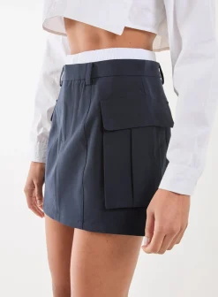 Boxer Style Utility Mini Skirt