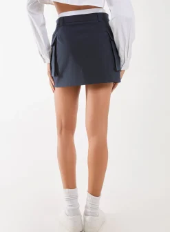 Boxer Style Utility Mini Skirt