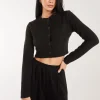 Brushed Long Sleeve Cardigan