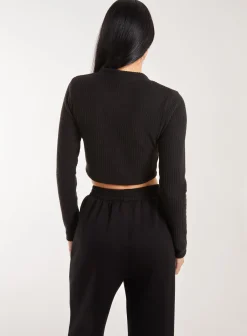 Brushed Long Sleeve Cardigan
