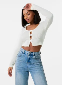 Brushed Rib Bow Top