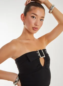 Buckle Detail Bandeau Top