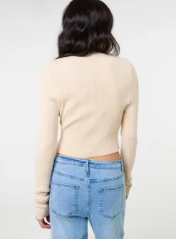 Button Front Cropped Cardigan
