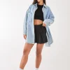 Button Front Pleated Skort