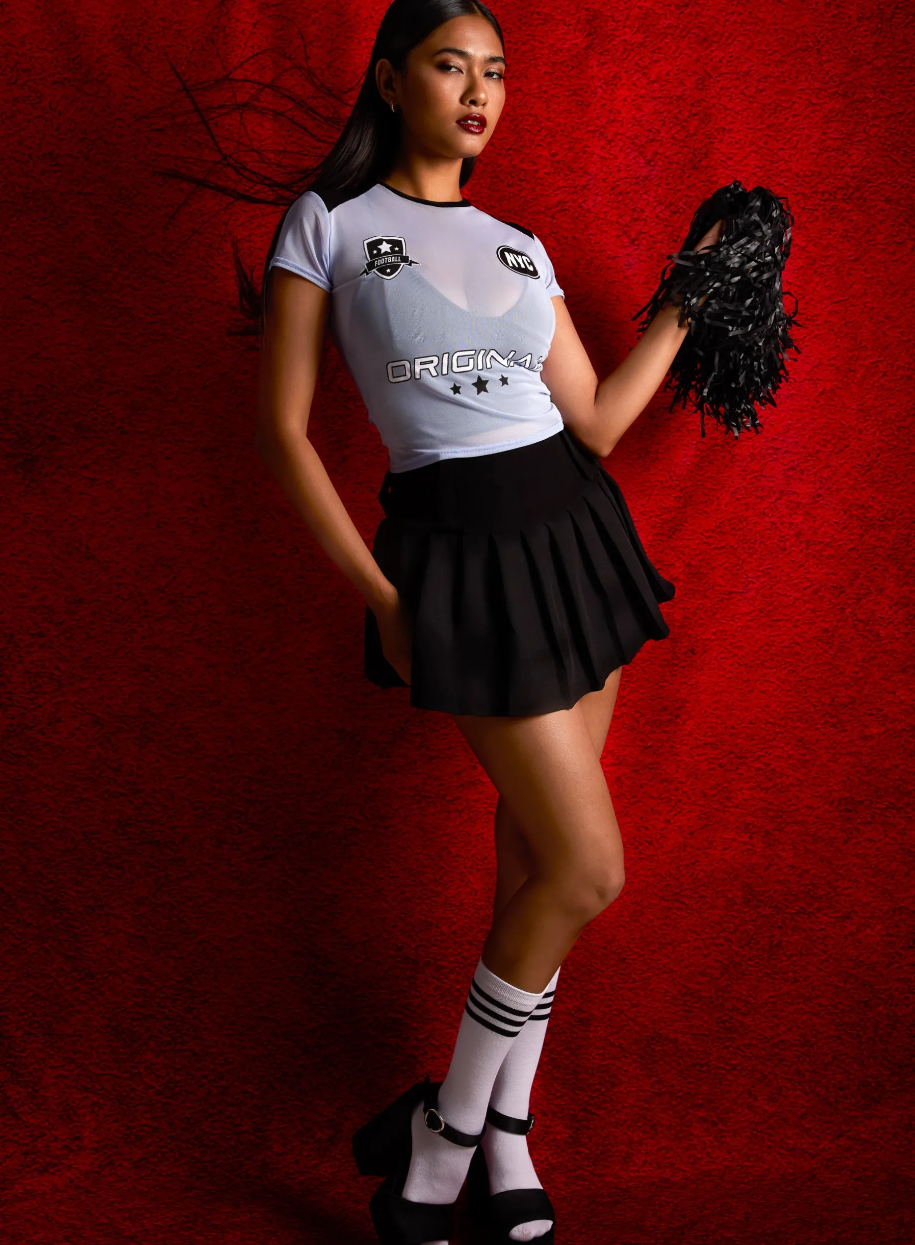 Button Front Pleated Skort