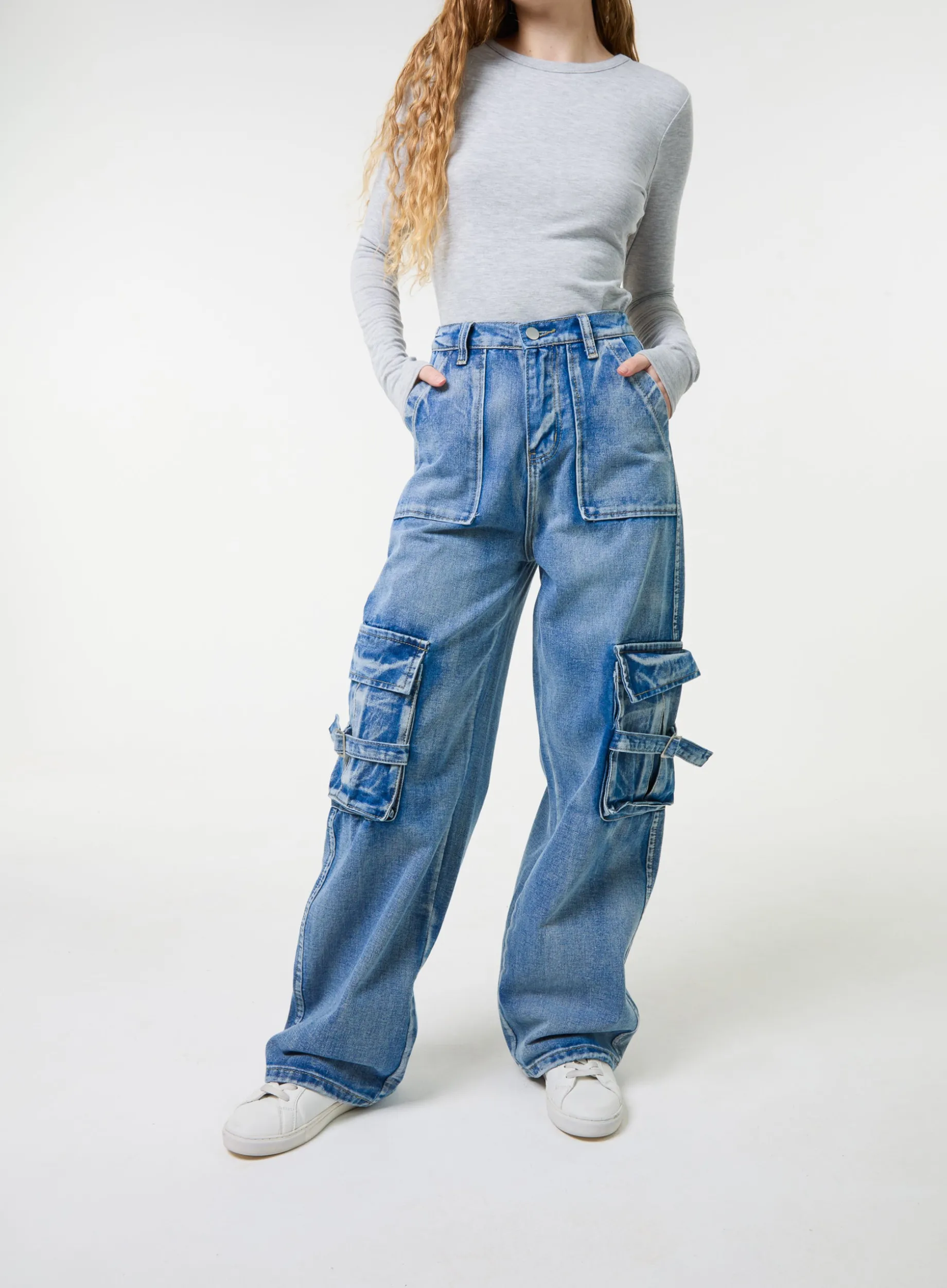 Casual Pocket Cargo Jeans