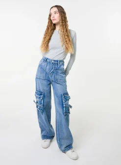 Casual Pocket Cargo Jeans