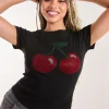 Cherry Embellished T-Shirt