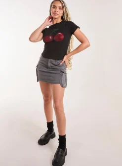 Cherry Embellished T-Shirt