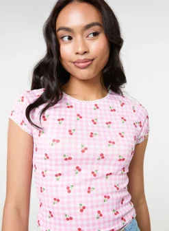 Cherry Gingham T-shirt