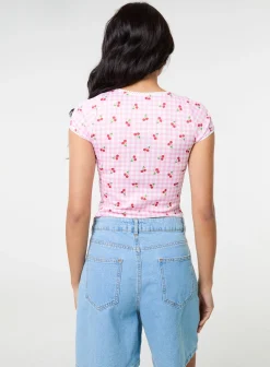Cherry Gingham T-shirt