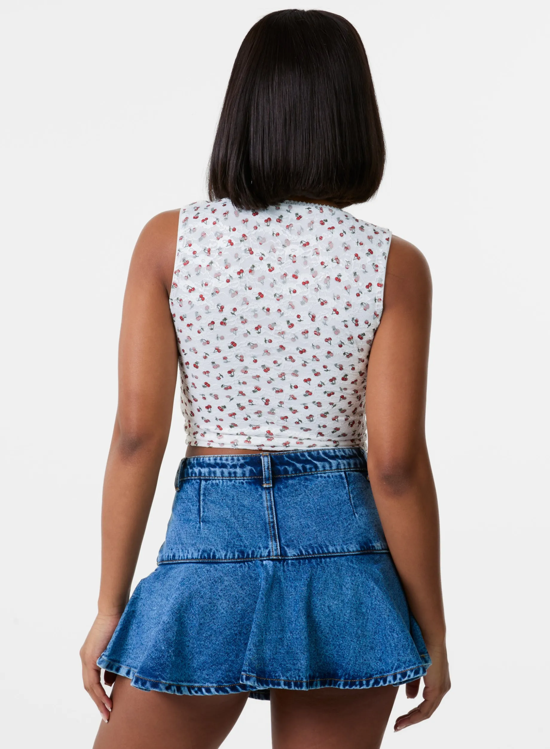 Cherry Lace Crop Top
