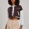Contrast Sleeve Baseball Jacket