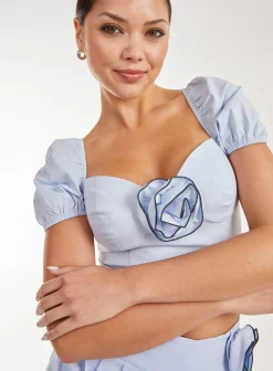 Corsage Puff Sleeve Top