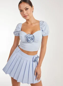 Corsage Puff Sleeve Top
