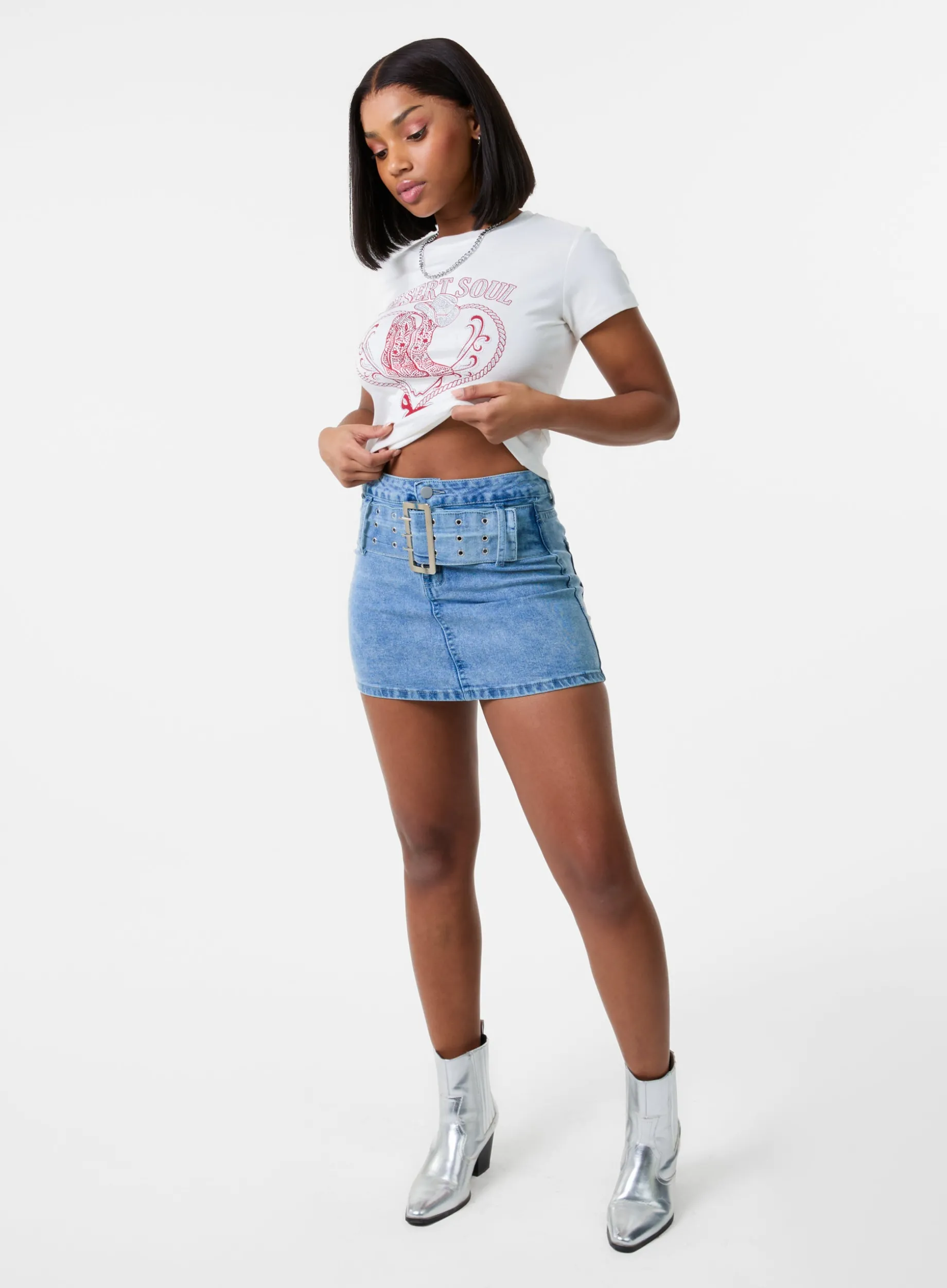 Cowboy Boot Embellished T-Shirt