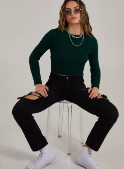 Cropped Knit Jumper