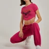 Cropped Ribbed Band Tee