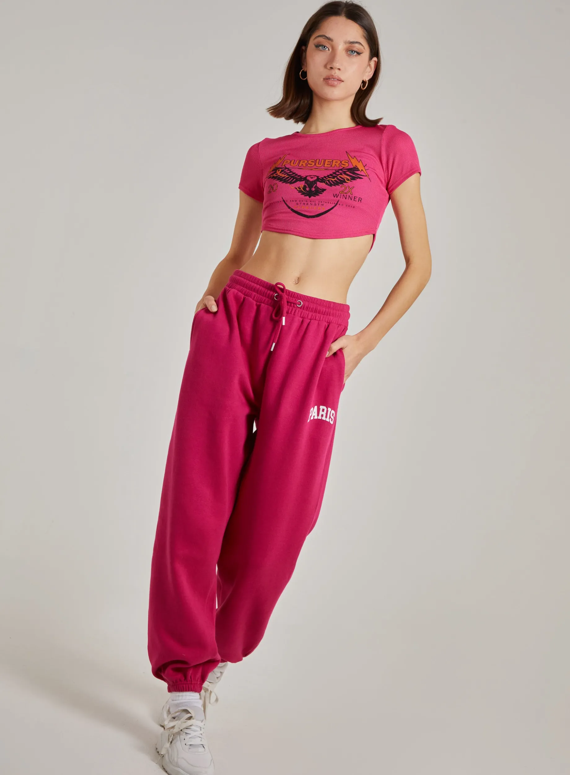 Cropped Ribbed Band Tee