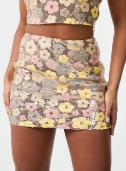 Daisy Sequin Mini Skirt