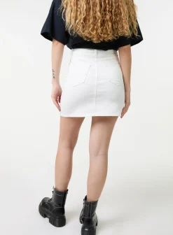 Denim Diamante Mini Skirt