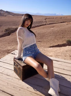 Denim Distressed Shorts