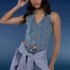 Denim Fitted Waistcoat