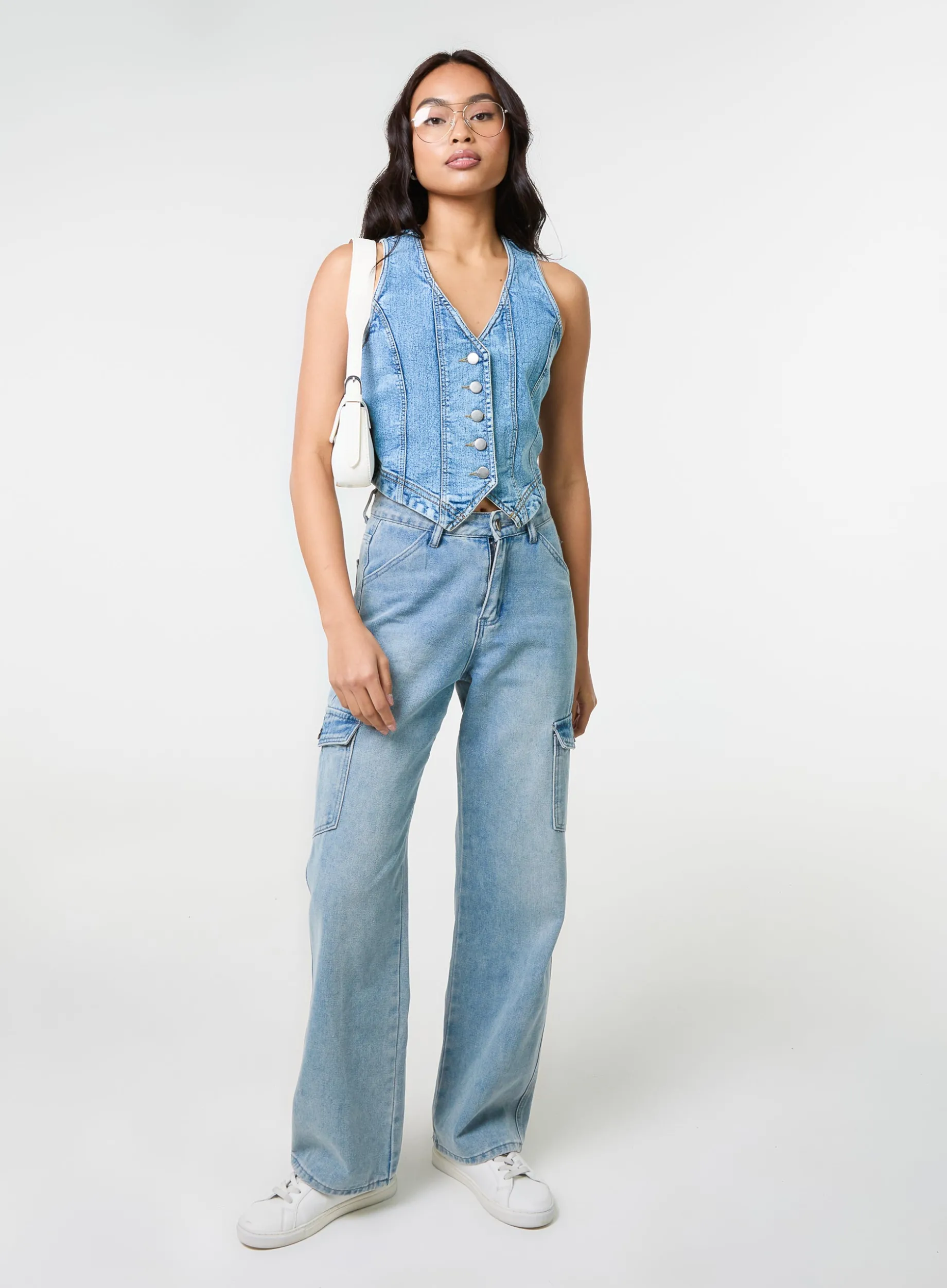 Denim Fitted Waistcoat