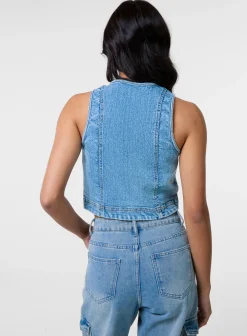 Denim Fitted Waistcoat
