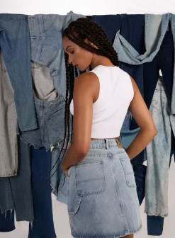 Denim Mini Skirt
