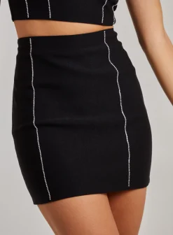 Diamante Embellished Mini Skirt