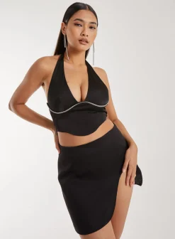 Diamante Halter Neck Top