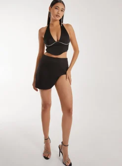 Diamante Halter Neck Top