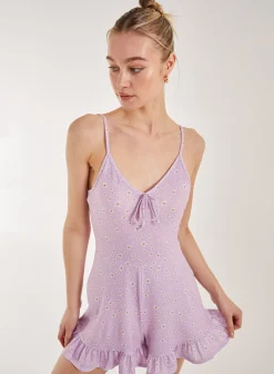 DItsy Floral Playsuit With Frill Detail