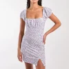 Ditsy Puff Sleeve Mini Dress