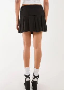 Double Fold Over Mini Skirt